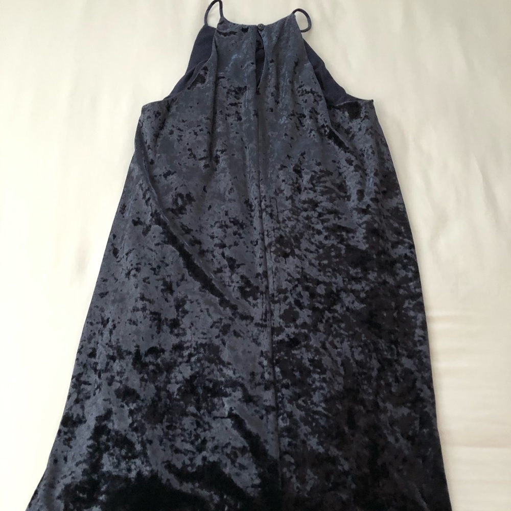 Design lab blue velvet dress
